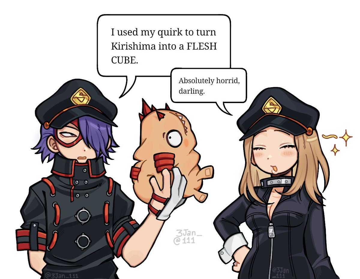 3JAN_111's tweet photo. That one bizarre episode 🍖🥩 

#MHA #CamieUtsushimi #SeijiShishikura #Kirishima https://t.co/TO6zwCaiTe
