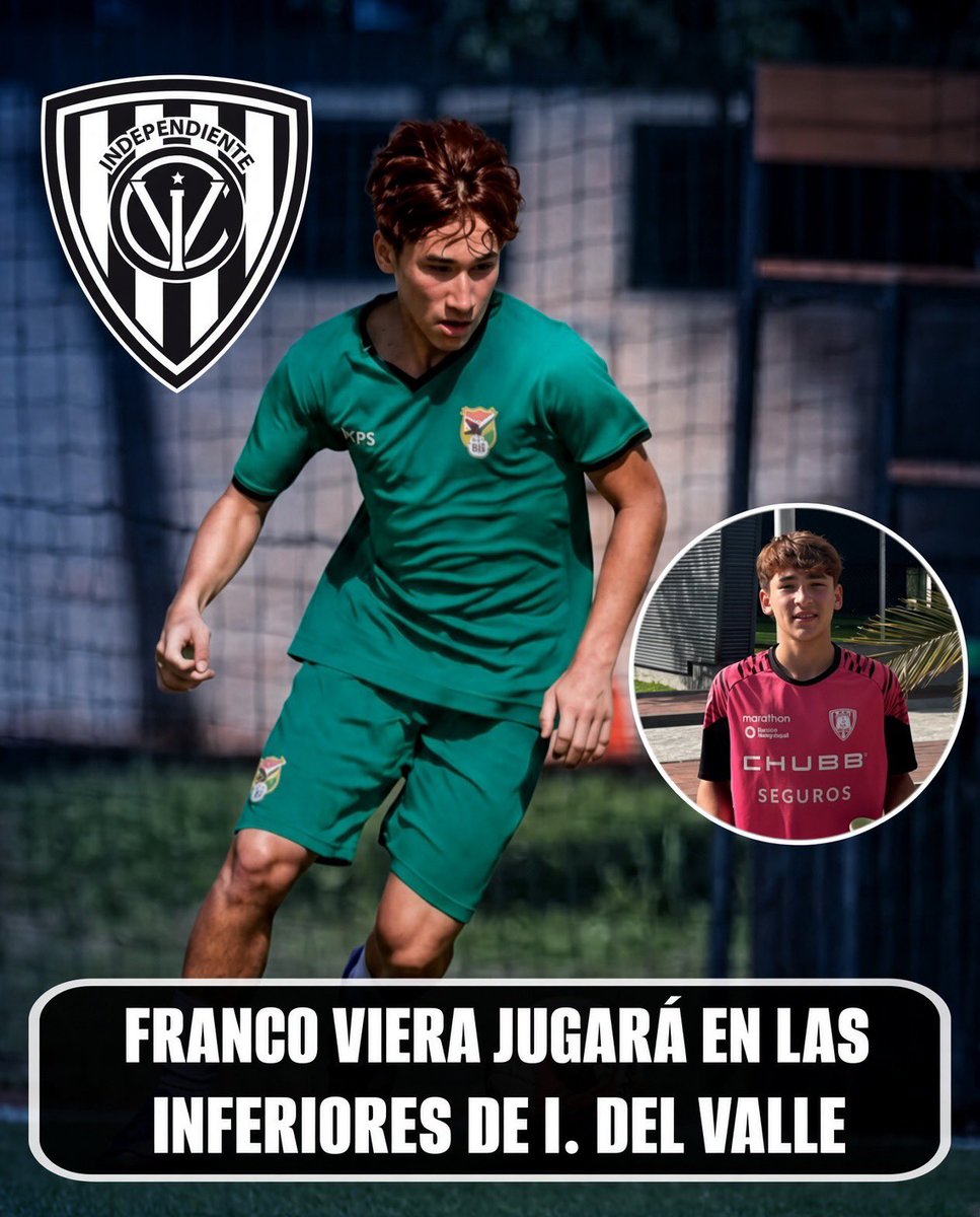 FutbolPasionWeb's tweet photo. 🇧🇴 Franco Viera, el joven futbolista boliviano de apenas 14 años, ya forma parte de la cantera de Independiente del Valle. 

Tras una semana de pruebas en las que convenció al cuerpo técnico, recibió el visto bueno y se sumó oficialmente a la estructura formativa del club.

Además, el talentoso volante se encuentra concentrado con la Selección Sub-15 de Bolivia, lo que confirma que está viviendo un momento de claro crecimiento. 

Su llegada refuerza el trabajo de Independiente del Valle en la detección y formación de jóvenes promesas, apostando por talentos con proyección tanto de Ecuador como del exterior. 🇪🇨🇧🇴