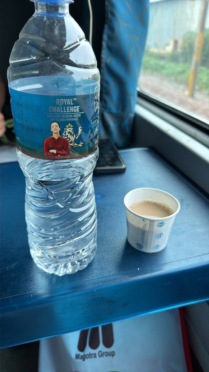duggalgaurav179's tweet photo. @IRCTCofficial @RailMinIndia 22462 shri shakti express overcharging.. selling royal challenge water @₹20 and readymade tea @₹20.. https://t.co/DM1A6Mtflr