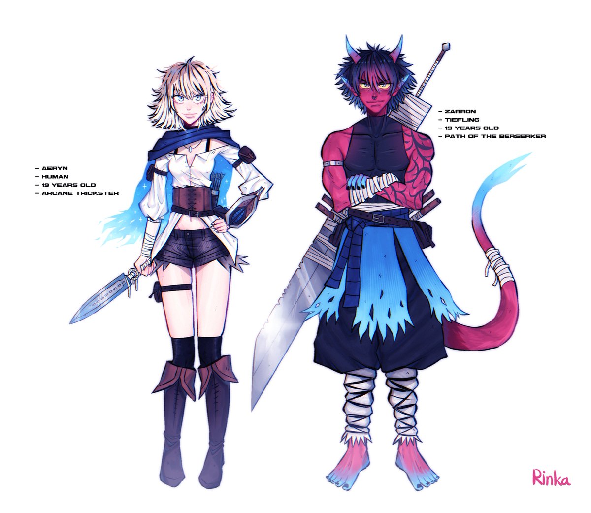 RinkaRii_'s tweet photo. my dnd characters for a recent campaign
#dnd5e #artmoots #characterdesignㅤ https://t.co/DEfM0i0Foc