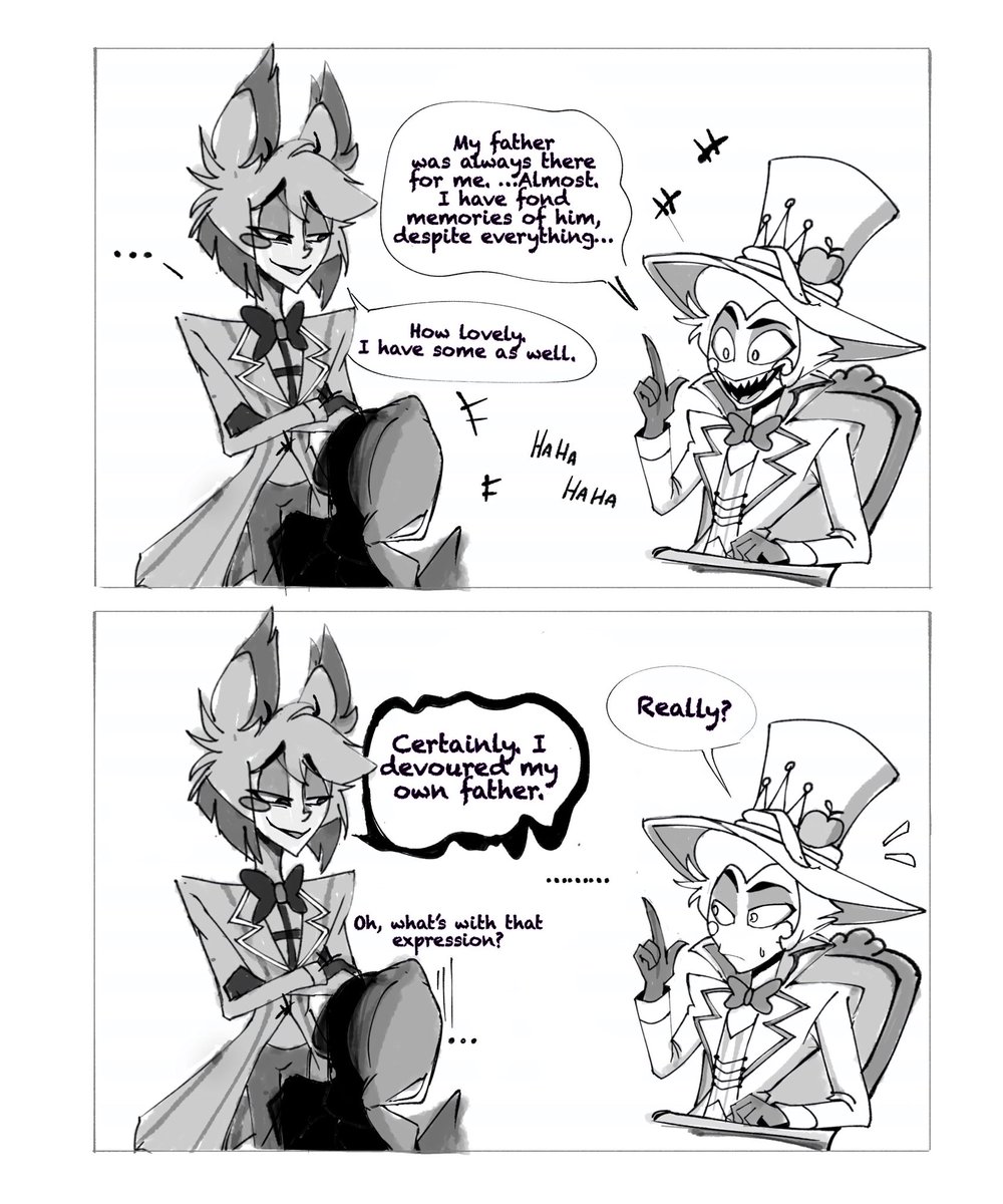 GaminchanArts's tweet photo. The loveliest. 

Silly stuff Ive been working on 🥹
#radioapple #appleradio #alastor #luciferhazbin #HazbinHotelFanart https://t.co/0VNAsrUOxe
