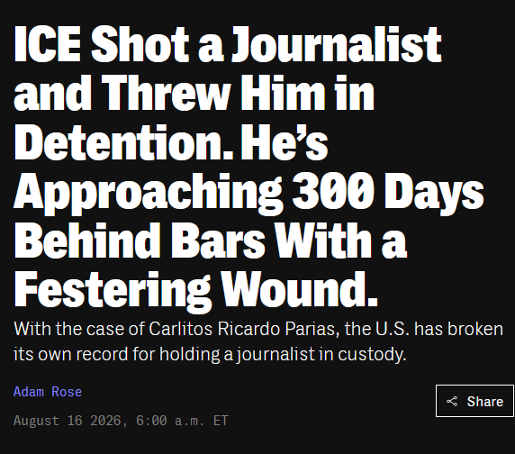 JeremyWard33's tweet photo. ICE hit him with a car.  Months later they false arrested him and shot him.  His arm is now purple and will likely need to be amputated.  They're "treating" it with Vitamin D and BenGay https://t.co/QqWwgDYrGM