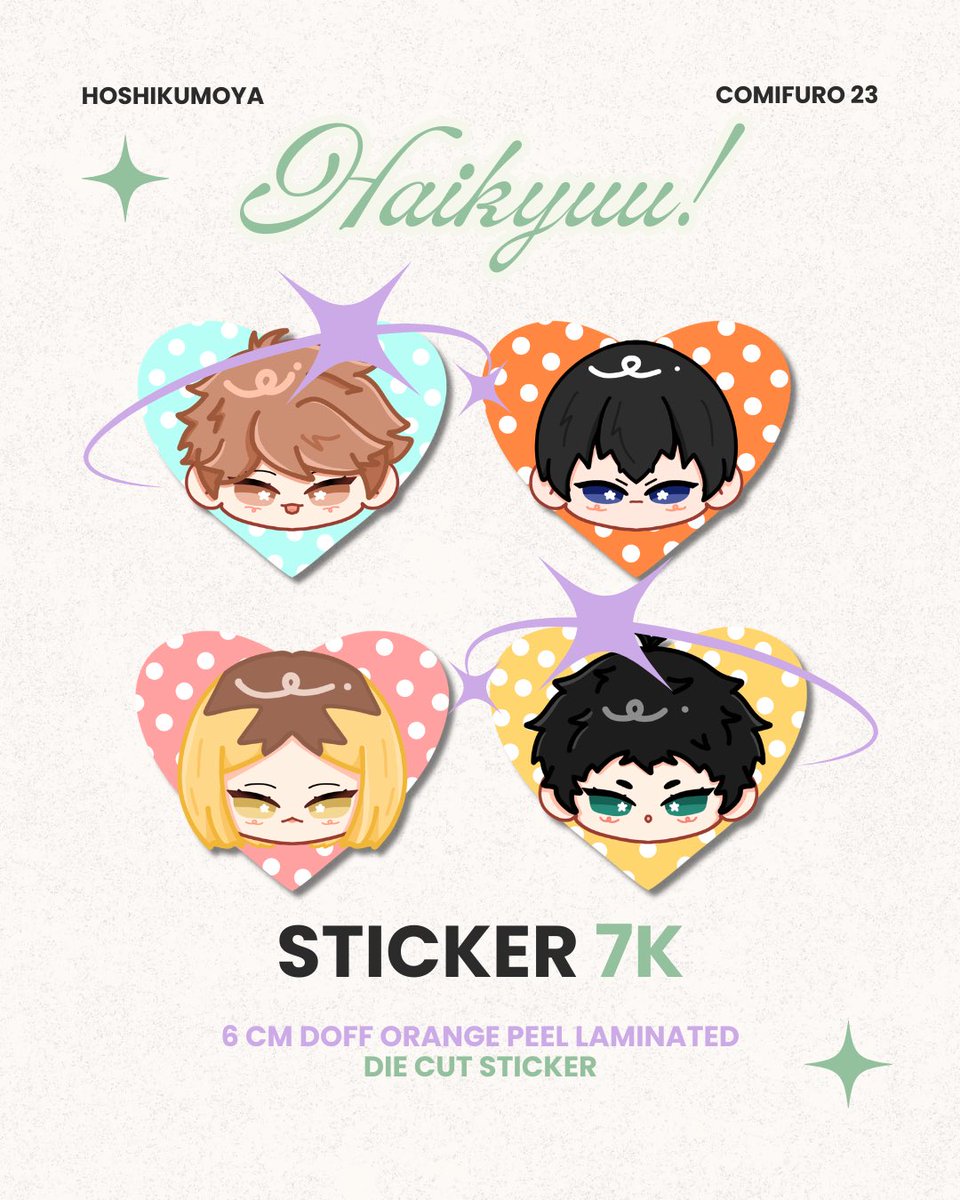 hoshikumoya's tweet photo. RTs appreciated ˚⟡˖ ࣪

#Comifuro23 PO by hoshikumoya ☁️

📍CF23 [ Both days ]
🗓️ PO until 27 august
♡ Haikyuu! 
♡ Pickup + Mail Order ✩°｡ 

Link order : https://t.co/8FI3aZYM9W

#cf23catalogue #CF23 https://t.co/noCYxPZNNQ