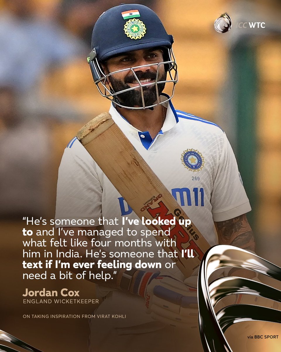 ImTanujSingh's tweet photo. ICC POSTER ON JORDAN COX'S STATEMENT FOR VIRAT KOHLI.🐐

- King Kohli, favourite of all. https://t.co/5T4aiYqGW0