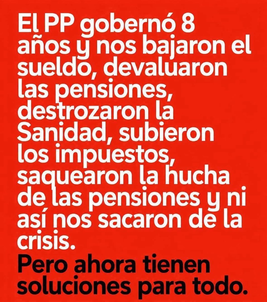 palenzuelayoli's tweet photo. La realidad de cuando el #PP gobernó este #País es esta, y como ven fue un desastre para tod@s, la crisis la pagamos nosotr@s.
Ahora el #Gobierno da ayudas de todo tipo,la #HuchaDeLasPensiones está subiendo,la #Economía como una moto, aún con las #Guerras y una #Oposición baja😬 https://t.co/wbv3PlQO8d