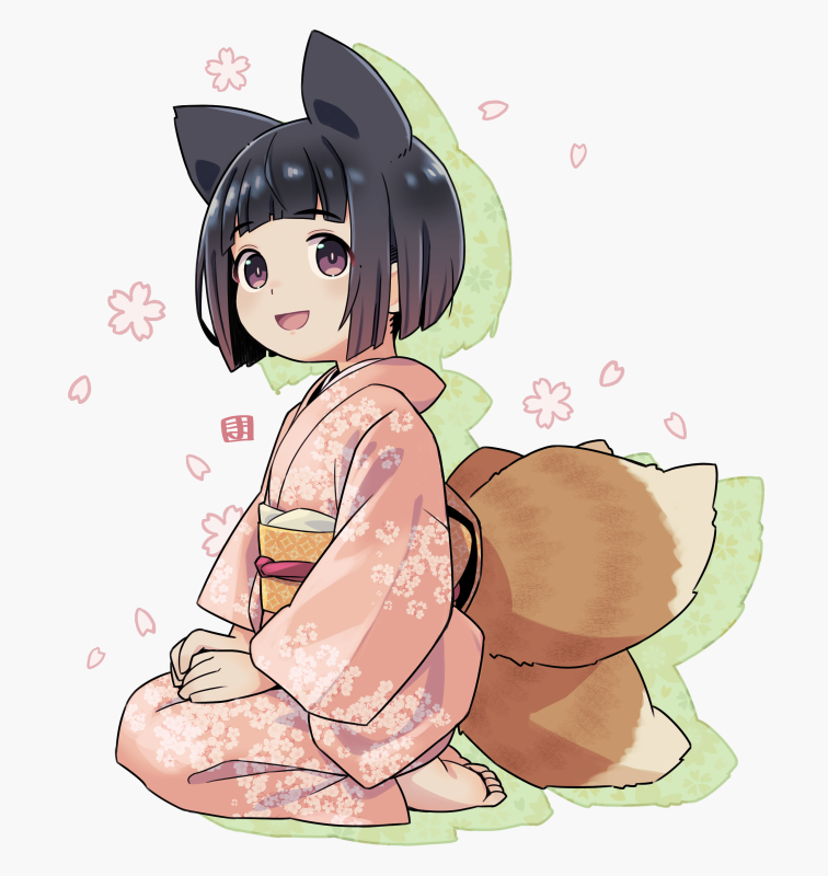 rnawaru's tweet photo. お江戸半人半妖普段着着物童女🦊
（頻繁に時空を越えて現代の格好にもなります
#一次創作祭り夏の陣2026 https://t.co/yZYoXLPlpZ
