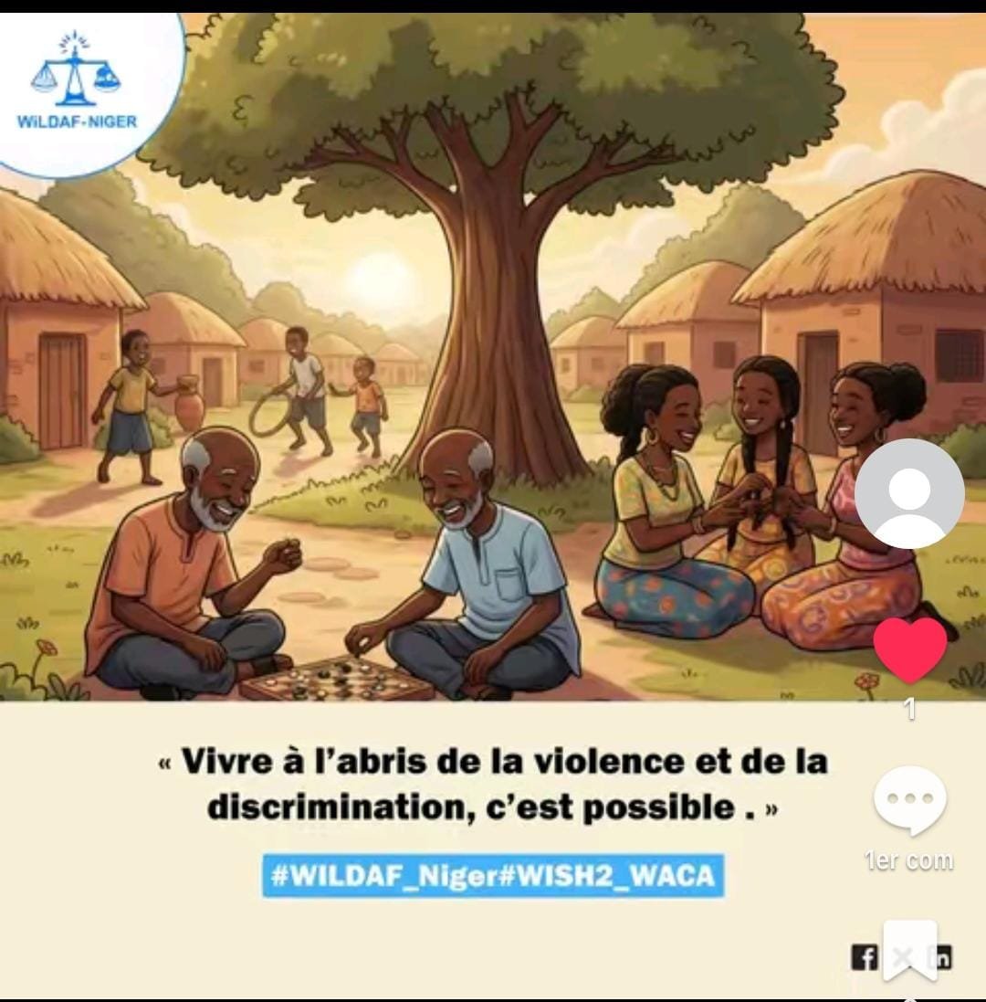 RachidaHamaIss1's tweet photo. Vivre à l'abri de la violence et de la discrimination , c'est possible 
#WILDAF_Niger
#WISH2_WACA https://t.co/N3G8BFY45G