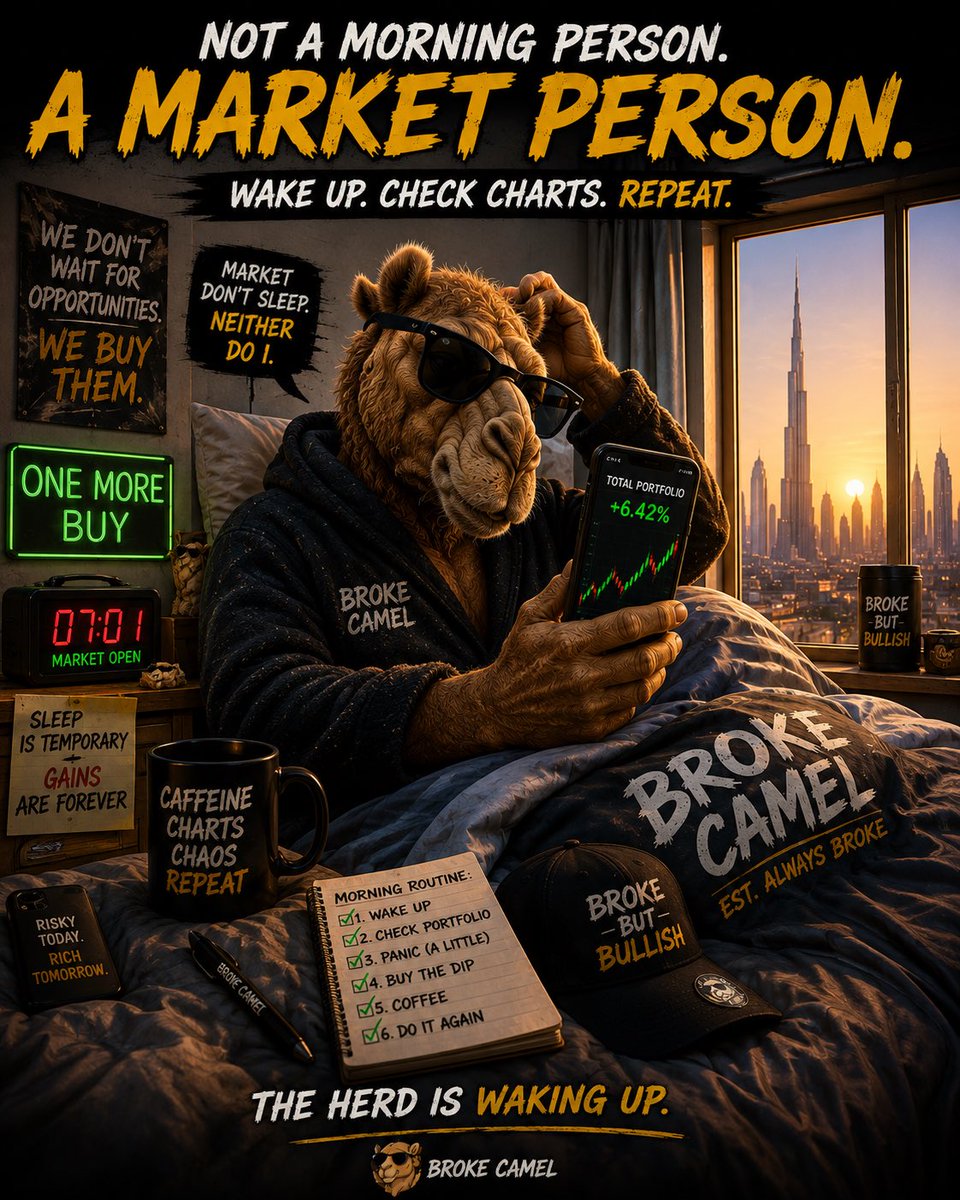 thebrokecamel's tweet photo. GM Herd. 🐪

Woke up.
Checked the charts.
Still broke.
Still bullish.

48 hours. https://t.co/GqaR35jPwQ