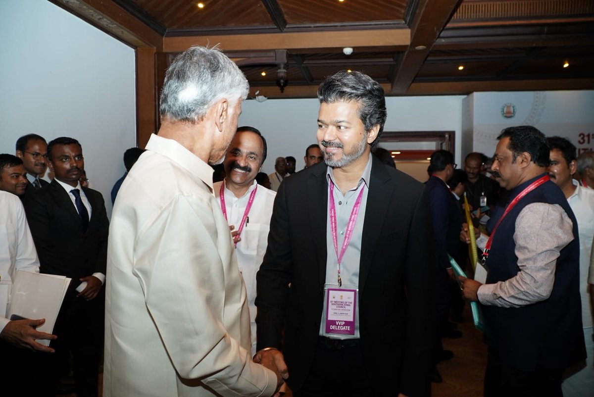 Telugu360's tweet photo. A $10-trillion South by 2047: Andhra Pradesh CM N. Chandrababu Naidu laid out an ambitious roadmap for greater integration of southern states at the 31st Southern Zonal Council meeting chaired by Union Home Minister Amit Shah in Mahabalipuram.

His key proposals included:

• Amaravati-Bengaluru-Chennai bullet train corridor via Kuppam
• Common logistics network and dry ports across southern states
• Integration of the Southern Power Grid with the National Grid
• Joint consortium of universities and skilling institutions
• Mutual Aid Force for coordinated disaster response
• Spiritual tourism circuit connecting Tirupati with Kashi, Ayodhya and Char Dham
• Godavari-Cauvery river linking to divert over 500 TMC of water

Naidu said southern states already contribute around 31% of India’s GDP and could grow into a $10-trillion economy by 2047.

He also raised Andhra Pradesh’s pending bifurcation issues, Visakhapatnam and Vijayawada Metro projects, Duggirajupatnam Port, refinery proposals and the Kadapa JSW railway link.