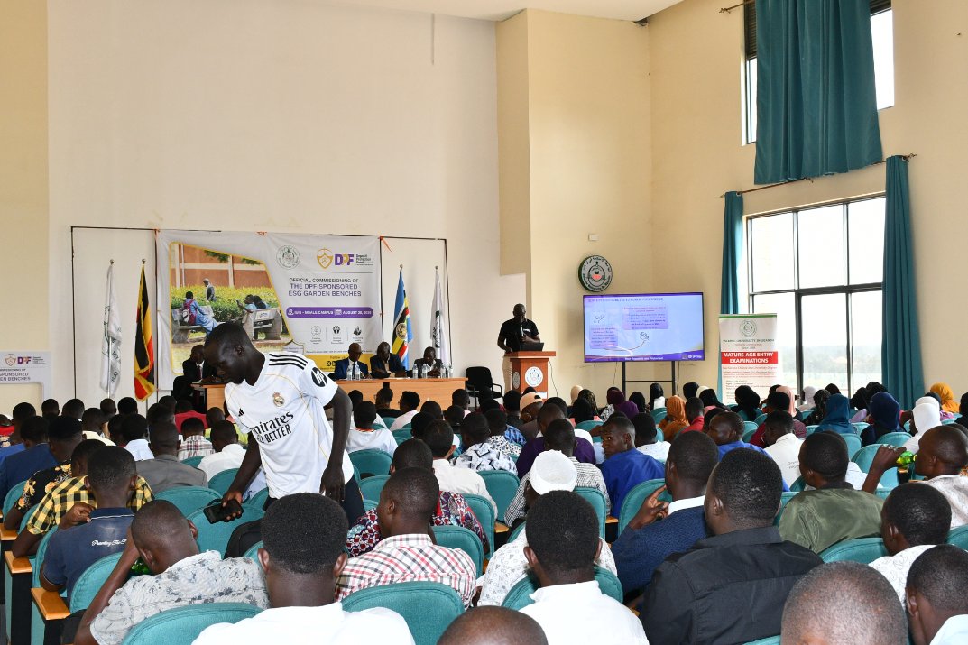 DPFUganda's tweet photo. Today, we are at IUIU (@iuiuac) - Mbale Campus for the commissioning of the ESG garden benches that were constructed at the Campus with partnership with DPF &amp; engaging on matters of deposit protection and financial literacy.
#Yourdepositsareprotected up to UGX 10m. https://t.co/tE0tSMcpAP