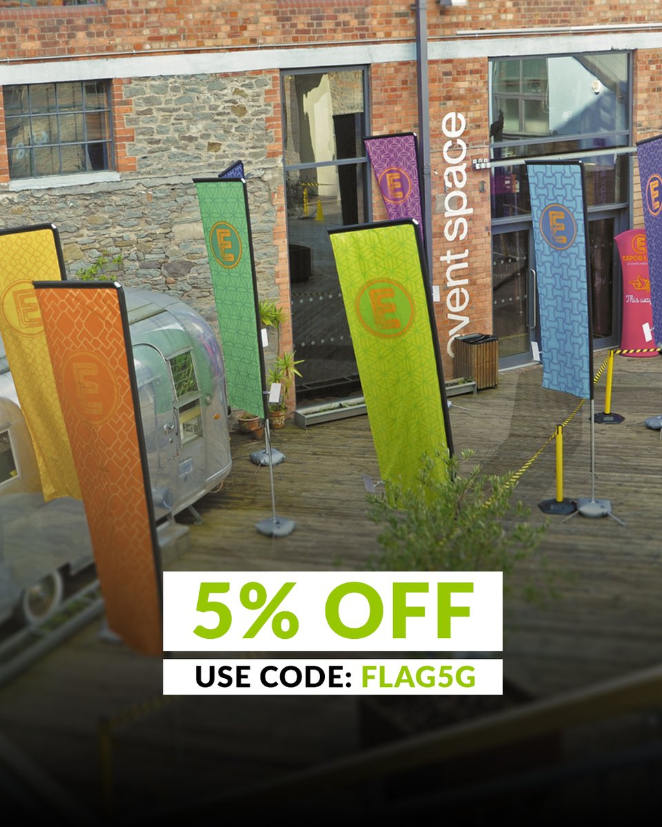 NettlGlosChelt's tweet photo. 🏳️‍🌈 Give your business a summer makeover for less this month with our exclusive discounts.

Use code FLAG5G to get 5% OFF all Quill, Teardrop &amp; Empire combined flag &amp; pole orders.

Code expires 28th August.

#Nettl #OutdoorBranding #PrintedFlags https://t.co/9nsb5PGpbL
