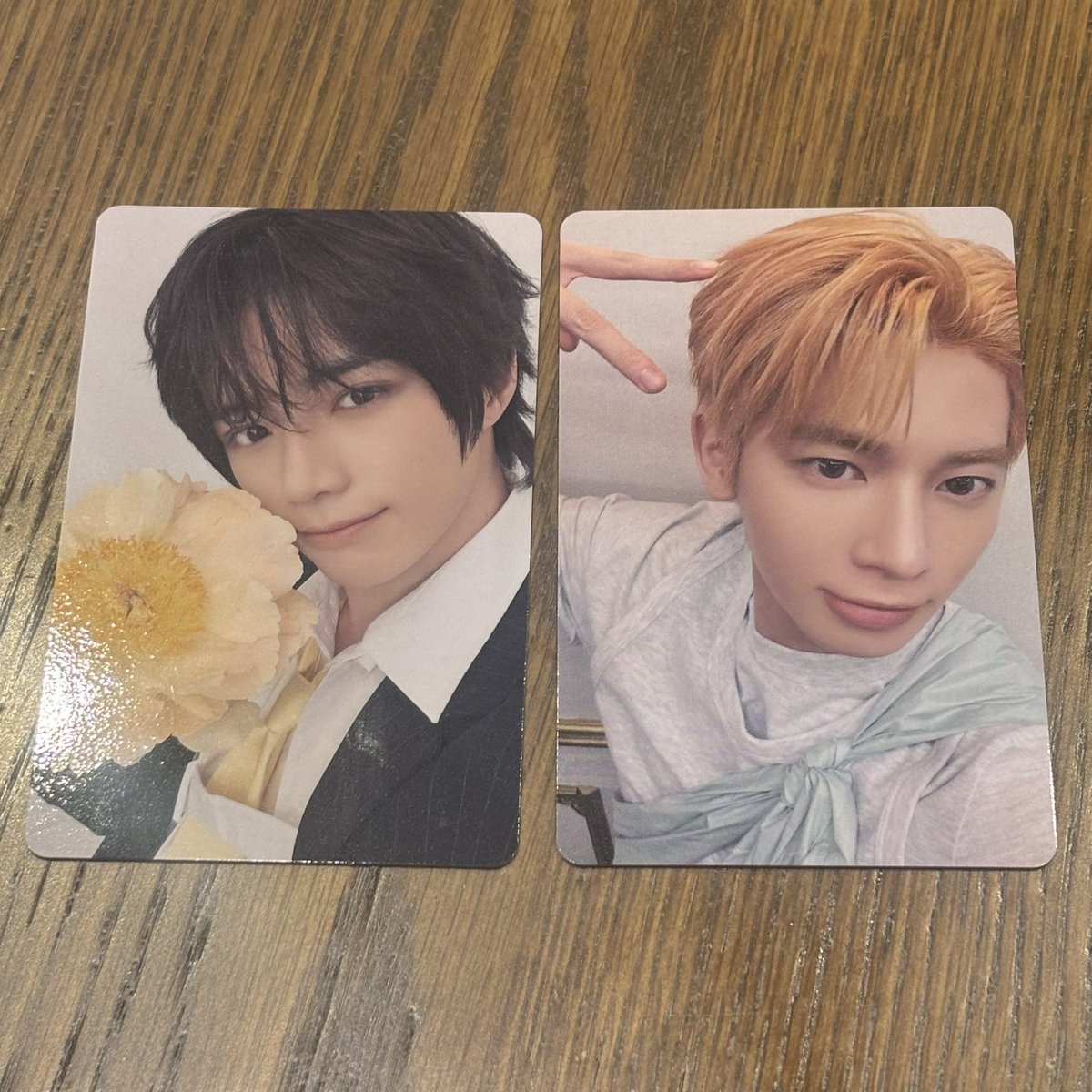 _jwbm's tweet photo. TXT セツナハナビ POPUP PHOTOCARD トレカ 交換 #txt交換 

譲：画像1枚目 (ボムギュ お花 ･ テヒョン 猫耳)

求：画像2枚目 (💖＞緩く💕)

💖の場合異種交換になりますが、お気軽にお声がけください🙇‍♀️ https://t.co/wr5LZ08csd