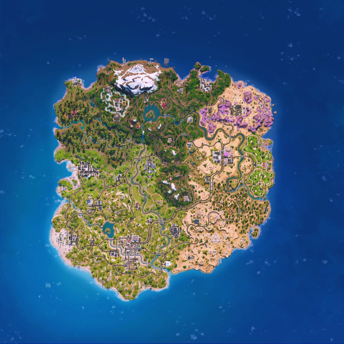 Harv230's tweet photo. @eshenta_ Its the opposite. Its like The Simpsons map where it doesnt match the style of any of the other map before. This is essentially a flat drawing outside of the POIs. https://t.co/vK361UNnc1