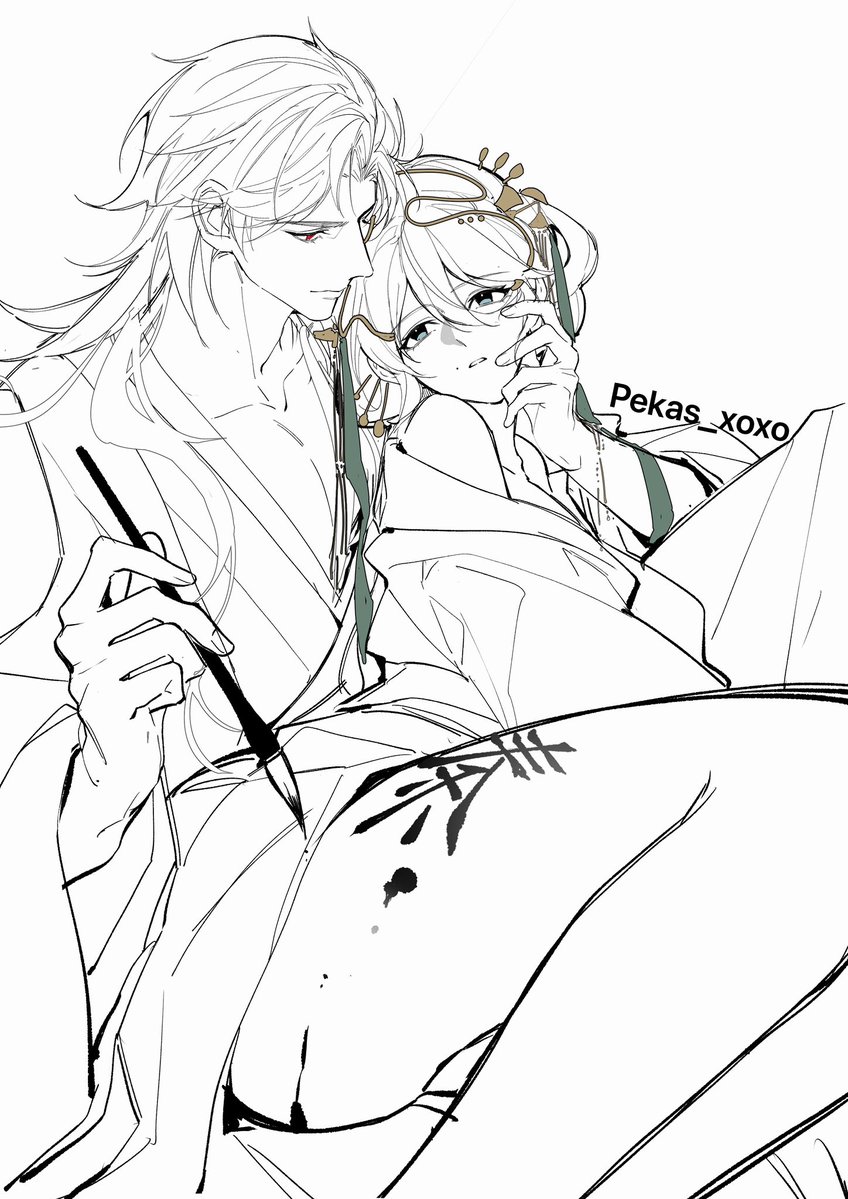 PekasXoXo's tweet photo. 写上这字，你就是我的人了✍️

#秦彻 #Sylus #진운 #シン
#恋与深空 #loveanddeepspace https://t.co/ywWCpzXnFh
