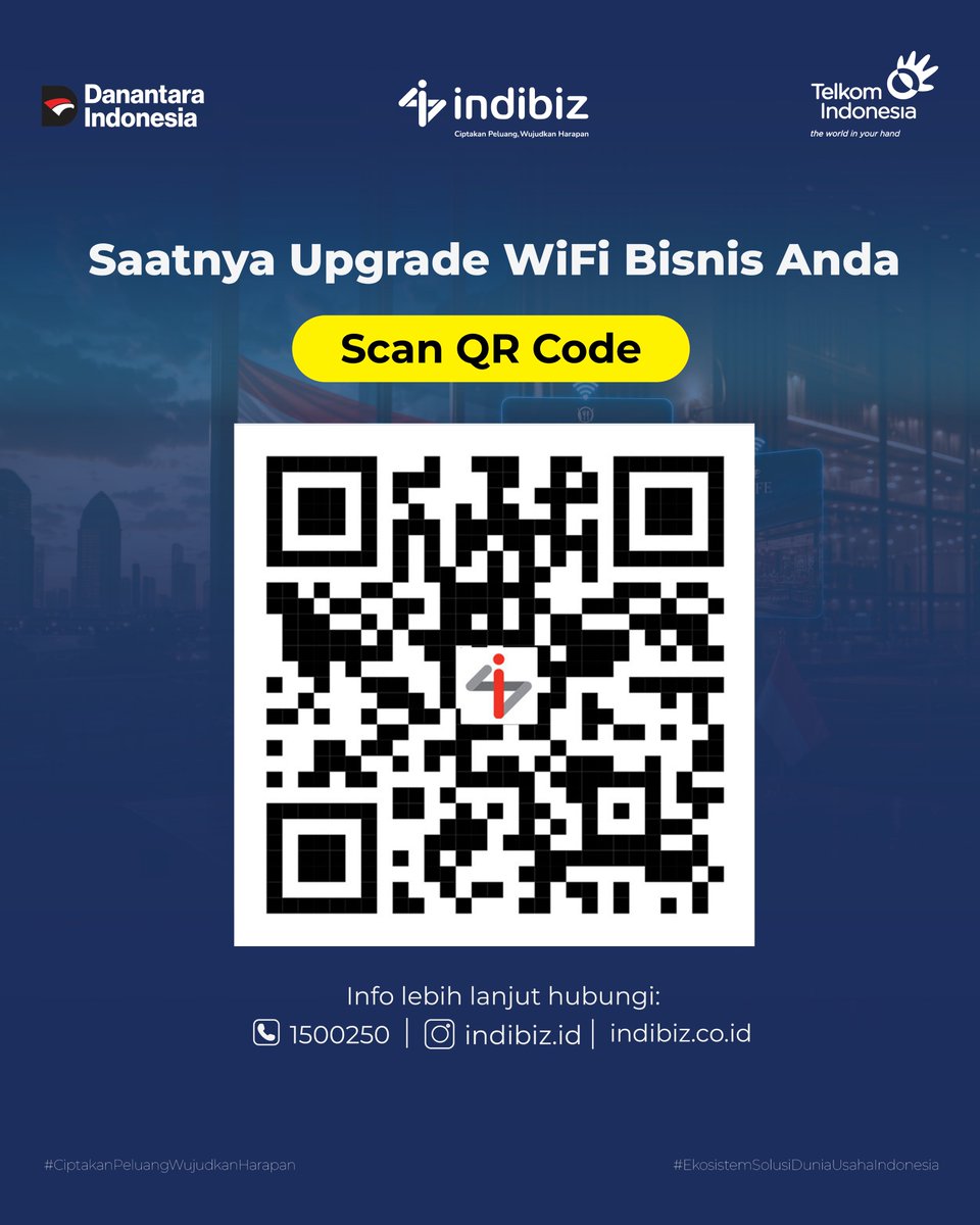 Indibiz_ID's tweet photo. Spesial Promo Spesial HUT RI ke-81, hadirkan WiFi cepat dan stabil di tempat usaha UKM Anda (kafe, resto, hingga penginapan) agar pelanggan makin betah dan omzet melesat! https://t.co/bTIUCEsHdw