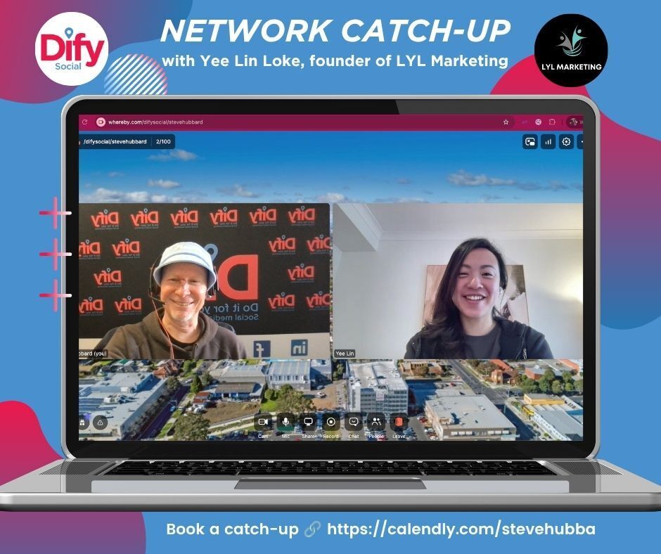 DifySocial's tweet photo. Nice to catch up today with Yee Lin Loke, Founder &amp; Fractional CMO at LYL Marketing 🤝

Great discussion on how high-level strategy and daily organic social execution work together to support growth SMBs.

Be like Yee Lin and book a catch-up: https://t.co/QOy4PL875E

#difysocial https://t.co/RSHhMX1m4h