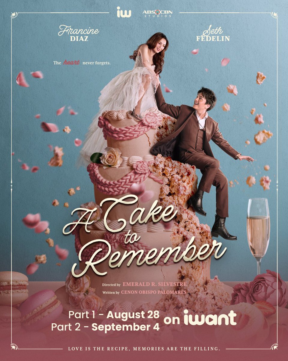kowalerts's tweet photo. FRANSETH IS BACK! 

Love is the recipe. Memories are the filling.
Take a bite of our newest offering! 👩🏻‍🍳

Watch the sweetest comeback of Francine Diaz and Seth Fedelin in their first-ever microdrama series Directed by Emerald R. Silvestre and Written by Cenon Obispo Palomares, #ACakeToRemember 🍰

Part 1 coming this August 28 and Part 2 on September 04 exclusively on iWant!

Subscribe Now to Watch! https://t.co/Mc8DSXnmTY

#FranSeth #microdrama #iWant