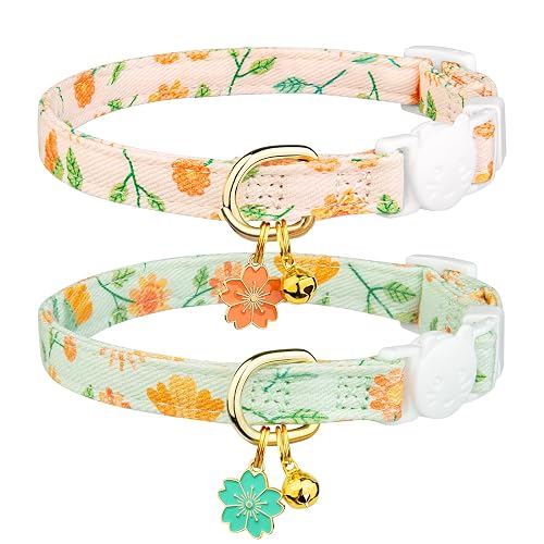 LadyAeyliora's tweet photo. I just received 2 Pack Cotton Breakaway Cat Collar Beige and Green Flowers Pendant Cute Kitten Cat Collar with Bell - Beige&amp;Green from Anonymous via Throne. Thank you! https://t.co/2QUYNS5L64 #Wishlist #Throne https://t.co/xqVlAuDB3q