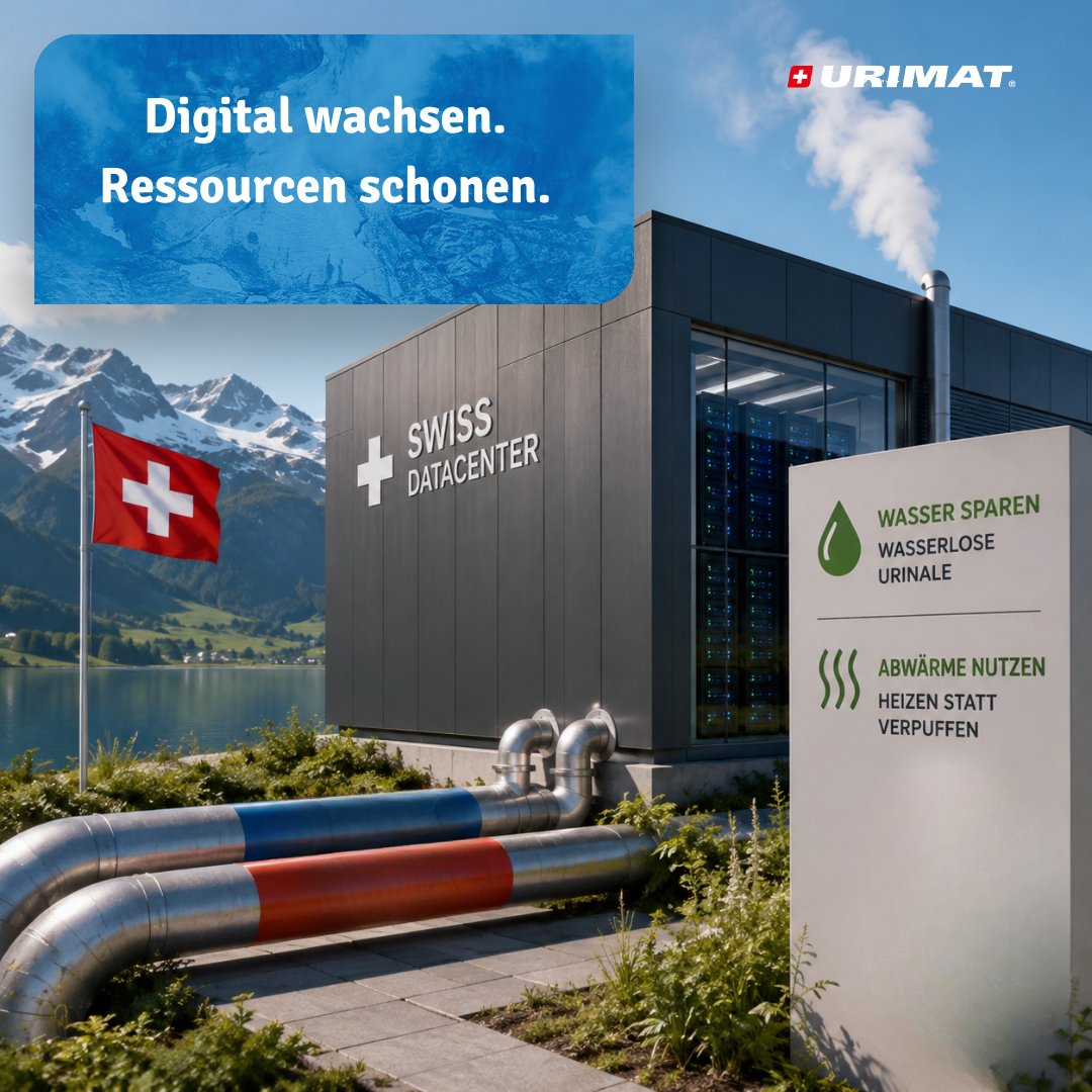 URIMAT1998's tweet photo. KI braucht Rechenleistung – Rechenzentren brauchen Ressourcen. 💧⚡

Die Chance: Abwärme zum Heizen nutzen und Wasserverbrauch durch clevere Lösungen reduzieren. Ziel: Wasserneutralität statt Mehrverbrauch.

Mehr KI braucht mehr Effizienz. ♻️

#KI #Datacenter #Wasserneutralität https://t.co/JmLiEzfZAr