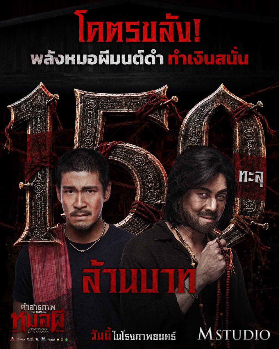 BamBamBooster's tweet photo. “คำสารภาพของหมอผี” ทำเงินทะลุ 150 ล้านบาททั่วประเทศเป็นที่เรียบร้อย 📿🕯️

แสดงความยินดีกับนักแสดงทุกท่านและทีมผู้สร้างภาพ #คำสารภาพของหมอผี ด้วยค่ะ 👏🏻👏🏻👏🏻

ชวนเพื่อนมาพิสูจน์ความขลัง
ฉายแล้ววันนี้ ในโรงภาพยนตร์
ทั้งระบบปกติ บนจอยักษ์ IMAX และ 4DX

#BamBam_ConfessionsOfaShaman
#ConfessionsOfaShaman
#BamBam @BamBam1A