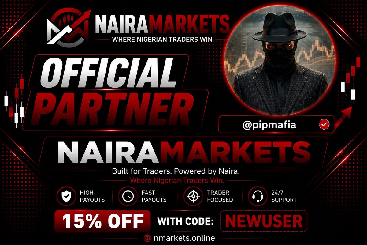 pipmafia's tweet photo. ☀️ GOOD MORNING, PIPMAFIA 🦅

BIG NEWS — I’m officially partnering with @naira_markets 🇳🇬📈

And honestly, the rules caught my attention:

• No consistency rule
• No minimum trading days
• Up to 30% max drawdown
• Instant, 1-Step & Pay After Pass
• Accounts from just ₦2,500
• Only 5% target on sone challenges 🎯

Built around giving traders more flexibility instead of unnecessary restrictions.

🚀 Get started here: https://t.co/e3Oknr6pkQ

Need help choosing an account? DM me.

🎁 First 10 people who get an account through my link have a reserved gift from me.

As always. I try to search and bring the 
best opportunities to my community. 
Let’s see the first to take 🤝