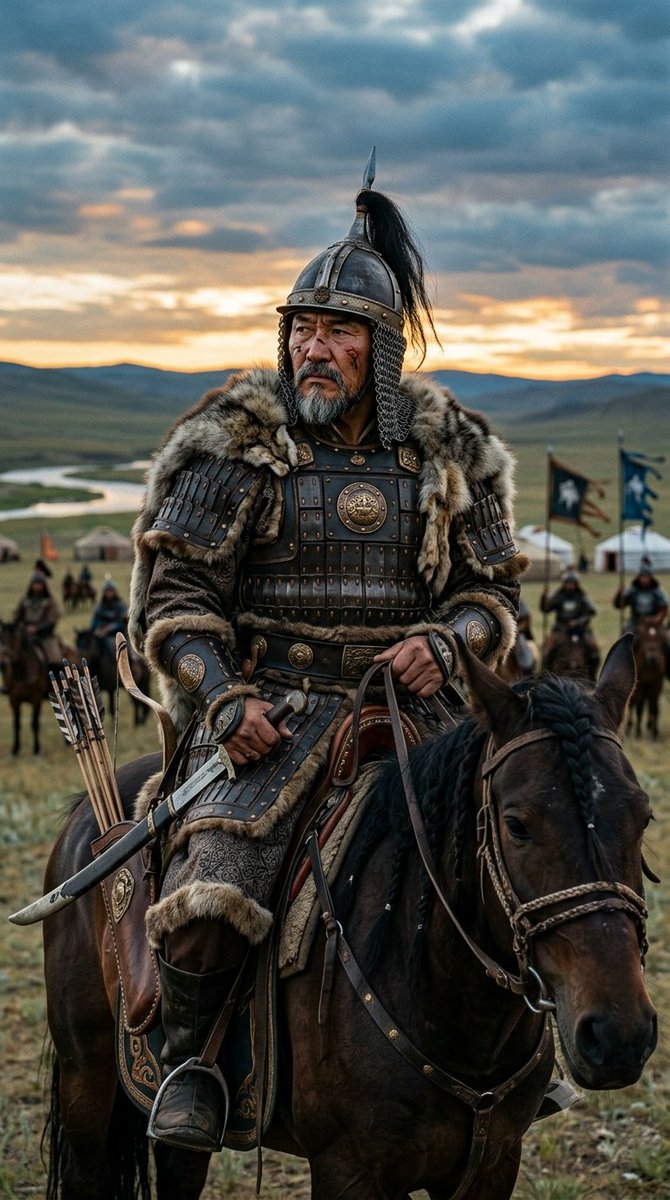 AsianDawn4's tweet photo. 🇲🇳 This guy doesn't get enough love. People always bring up Genghis Khan, Alexander the Great or Julius Caesar, but General Subutai takes the cake.

Subutai (1175-1248 A.D.) was a legendary Mongol general and the primary military strategist for Genghis Khan and Ögedei Khan. Widely regarded as one of the greatest military minds in human history, Subutai directed more than 20 campaigns, won 65 pitched battles, and conquered 32 independent nations. 

He overran more territory than any other commander in history, orchestrating flawless, highly synchronized army movements across thousands of kilometers.

He famously ambushed and decimated a combined Rus' and Kipchak (Ancient Russian) forces that vastly outnumbered his own men in 1223.

He destroyed both the Polish forces at the Battle of Legnica and the Hungarian army and Knights Templar at the Battle of Mohi within just two days of each other.