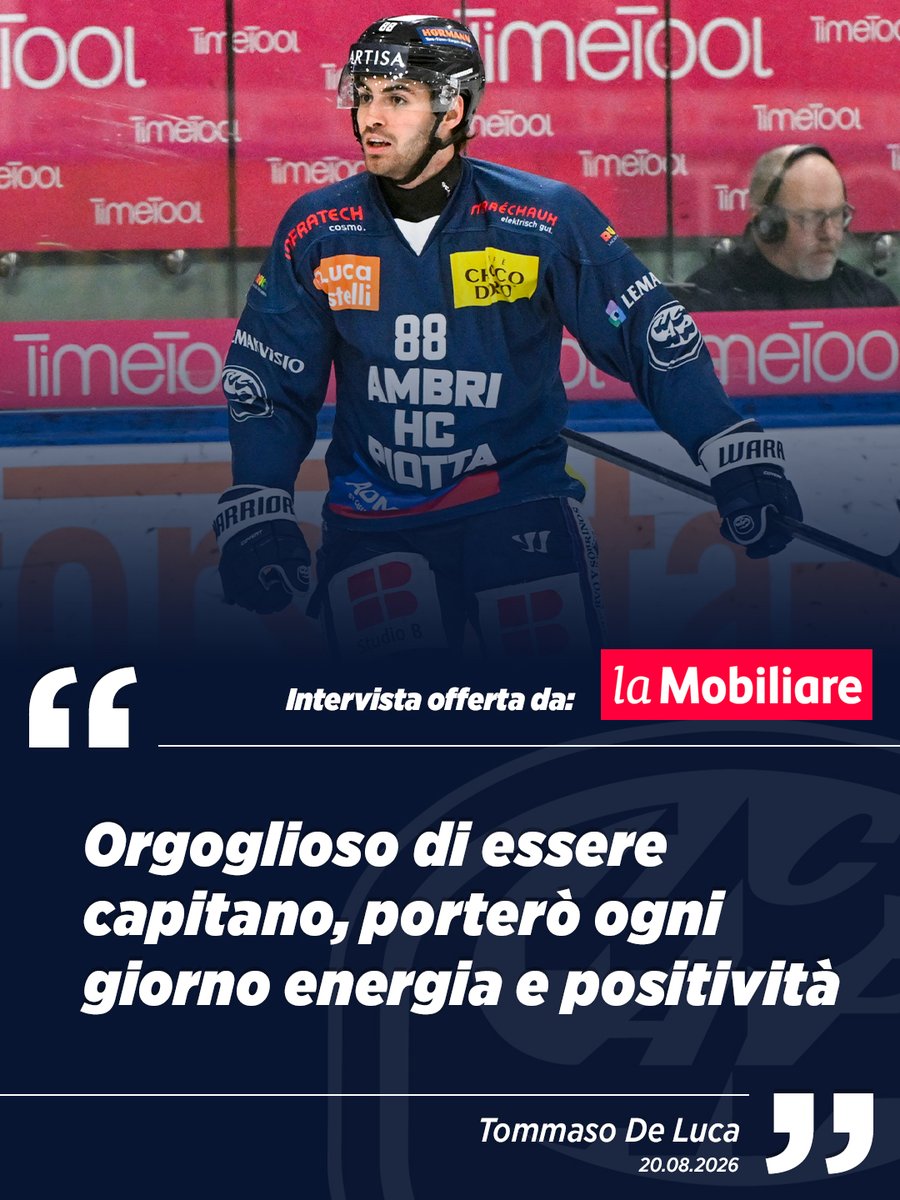 HSHScom's tweet photo. De Luca: “Orgoglioso di essere capitano, porterò ogni giorno energia e positività” - https://t.co/h5jVua84Wm #HCAP #NationalLeague https://t.co/HmwRNLfe4b
