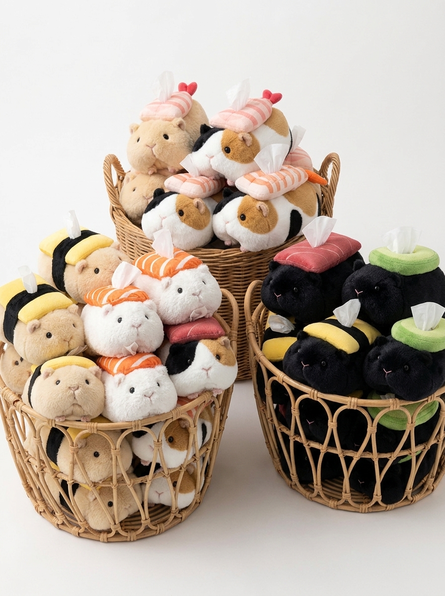 mizhuzhumi's tweet photo. Guinea Pig Sushi Tissue Box Cover! Which one do you want to get the most? 😭🍣📄
モルモットのお寿司ティッシュカバー!みんなはどれが一番欲しい?
#guineapig #guineapiglife #cavy #tissuedispenser #sushi #cute #homedecor #モルモット #モルモットのいる生活 #天竺鼠 #可愛い #お寿司 https://t.co/AHLGue4990