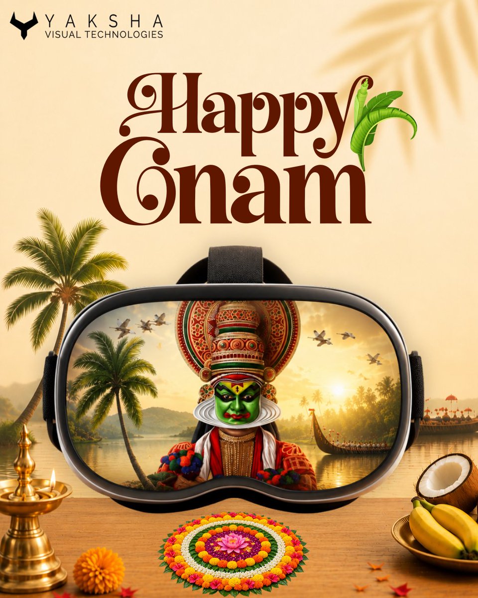 yaksha_dev's tweet photo. 🌼 Happy Onam from Yaksha Visual Technologies!
This Onam, we celebrate Kerala’s timeless traditions through a new lens — where culture, creativity and immersive technology come together.
🌐 Visit us: https://t.co/JUHQrpN88E
#HappyOnam #Onam #Onam2026 #OnamCelebration #Kerala https://t.co/f25kAICcAg