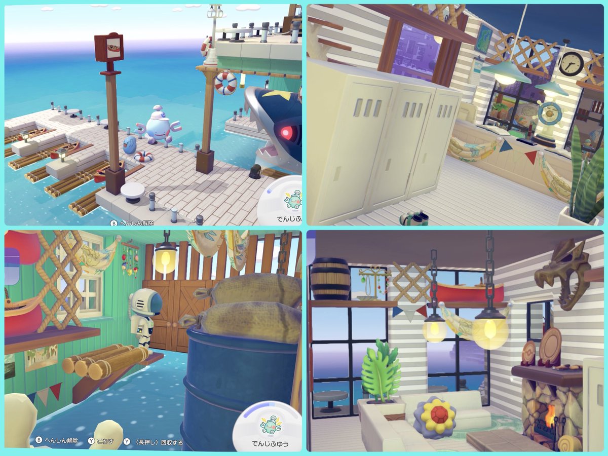 ayakatin10151's tweet photo. #ぽこポケ  #ぽこあポケモン
 
カヌー🛶体験やサメハダー潜水艦🦈にも乗れる船着場完成🚢⚓️‼️
ボートハウスはUSJのJAWSイメージしてみた🌎✨
2階に受付やロッカー、3階は休憩スペースになってるよん🙆‍♀️💙
DLC新素材もいっぱい使ってみたよ🆕
➜リプに続く……

※船着場はPinterestを参考にしました🙇‍♀️ https://t.co/XJjFFzSZes