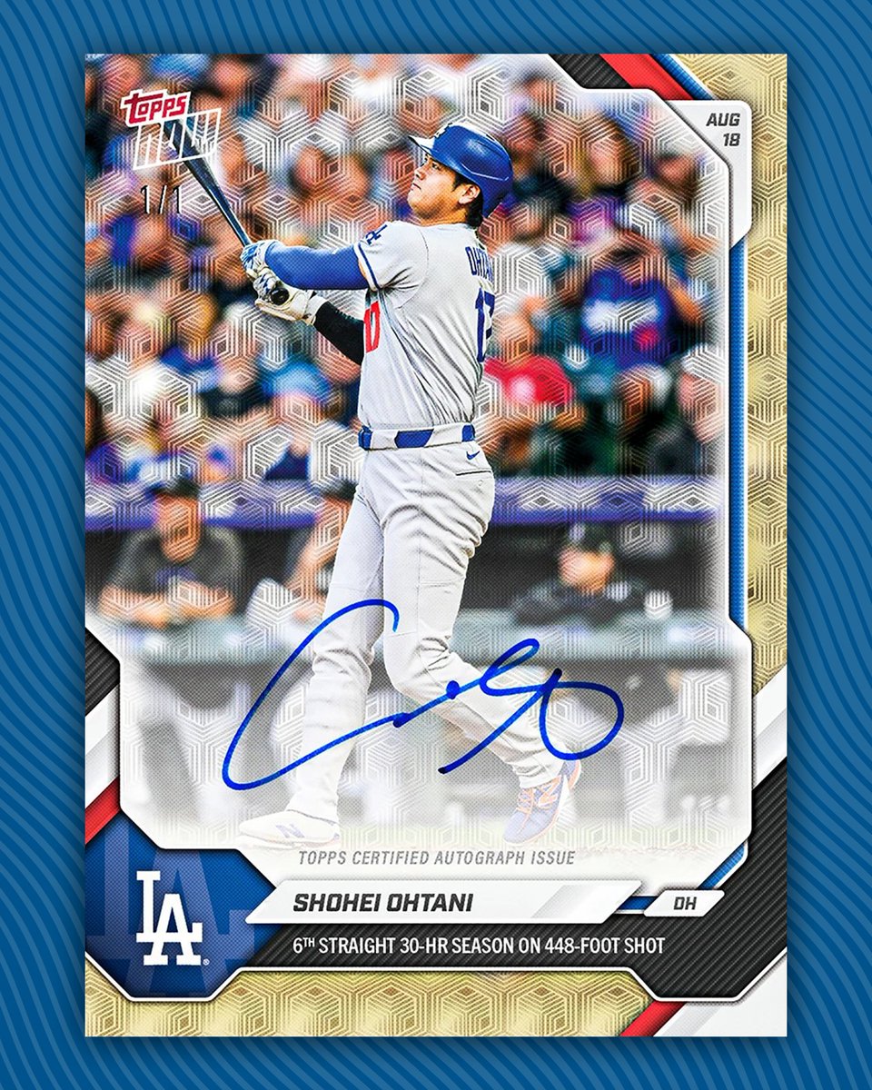 Topps Japan auf X: „大谷翔平が2試合連続アーチを放ち、6年連続となる