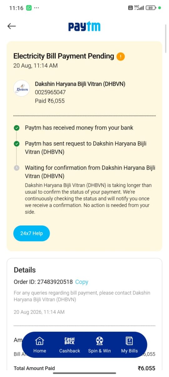 taher167's tweet photo. @1912dhbvn @DHBVNL @Paytm @Paytmcare @pnbindia @Paytmcare Sir, we request you to please resolve this issue as soon as possible. We have deposited the money but the processing is still . https://t.co/NBTP4caAia