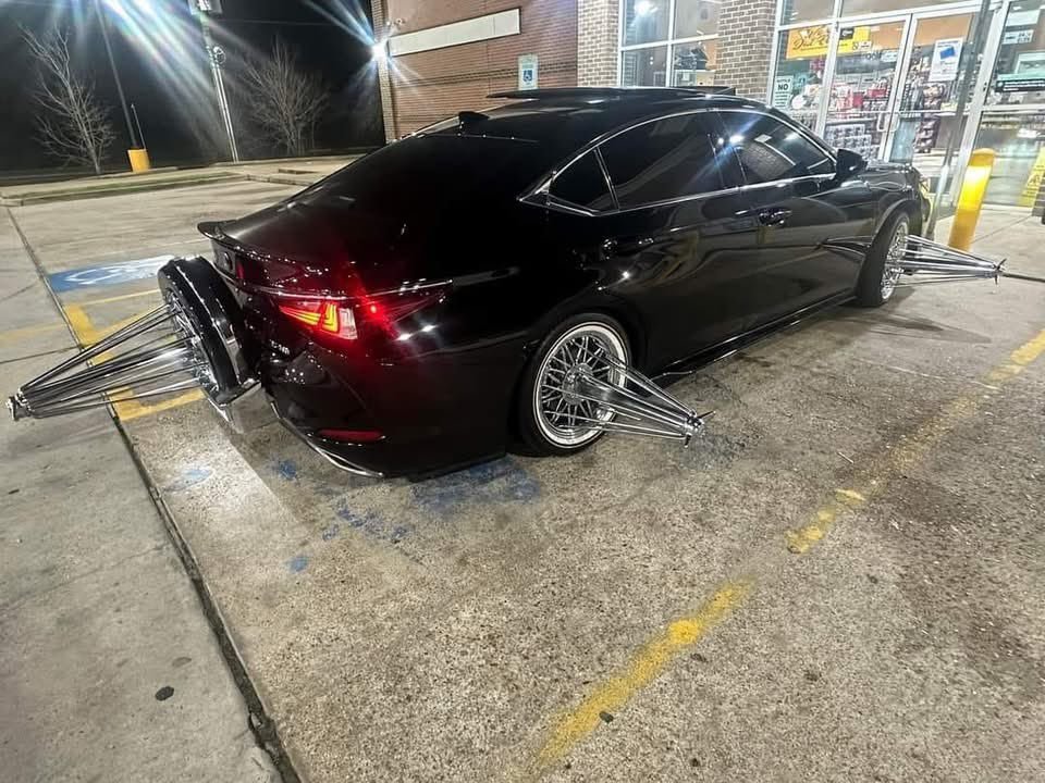 yankeedraft's tweet photo. I saw this car at a filling station and noticed these things attached to the tires. @grok, what are those things? 🤔 https://t.co/zFmhBTbLPb