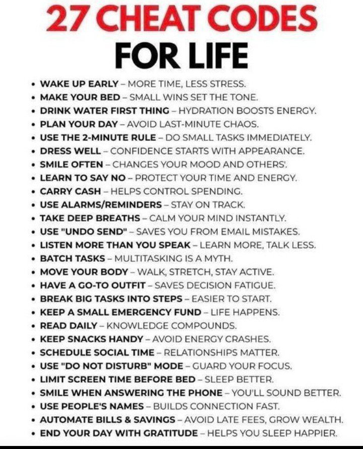 marcus_techAi's tweet photo. 27 CHEAT CODES FOR LIFE.

• Like this post❤️
• Repost
• Comment “CODES”
•(Must follow me :@SAIF1519885 to receive it) https://t.co/QWQLXfhR6H