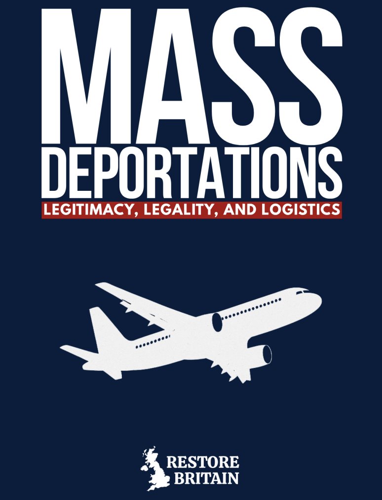 RupertLowe10's tweet photo. Restore Britain's most significant achievement so far is dragging mass deportations into mainstream politics.

Because, and I truly mean this, every single one of these illegals MUST be removed from our country - urgently.

They all must go.

Mass deportations. https://t.co/2zFtWz11Vf