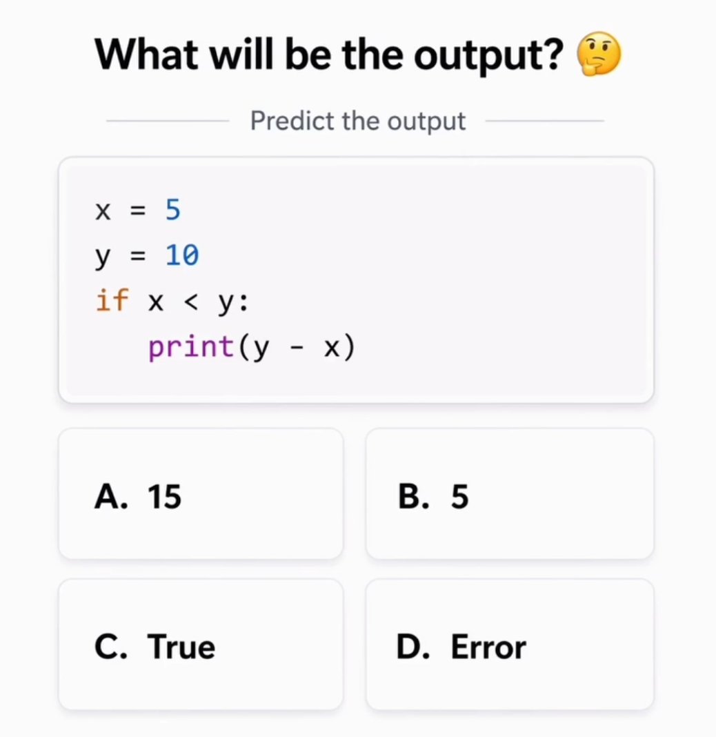 GoPythonic's tweet photo. Python If Else Output Challenge 😎🔥 | Looks Easy But Tricky https://t.co/C9dFjUI7Rr