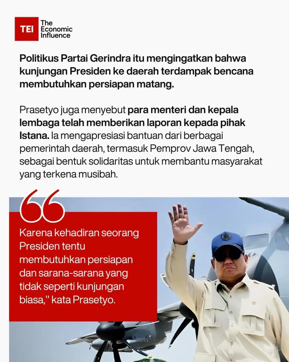 recehsjaa's tweet photo. Baru kali ini ada presiden yg pikir2 dulu buat jengukin warganya yg kena bencana, tapi kunjungan ke LN udah 56 kali ke 29 negara dalam 1.5 tahun.

Persiapan yang dimaksud: 

-Pasang tenda2 di pinggir jalan yg akan dilalui presiden dengan mobil mewahnya. 

-Menteri2nya nyiapin laporan, listrik sudah 100%, bantuan sdh dikerahkan, santunan sdh diberikan 

-Mengarahkan pengungsi biar terlihat semringah menyambutnya

-Mengarahkan anak2 biar salim sambil bilang 'terima kasih pak prabowo'