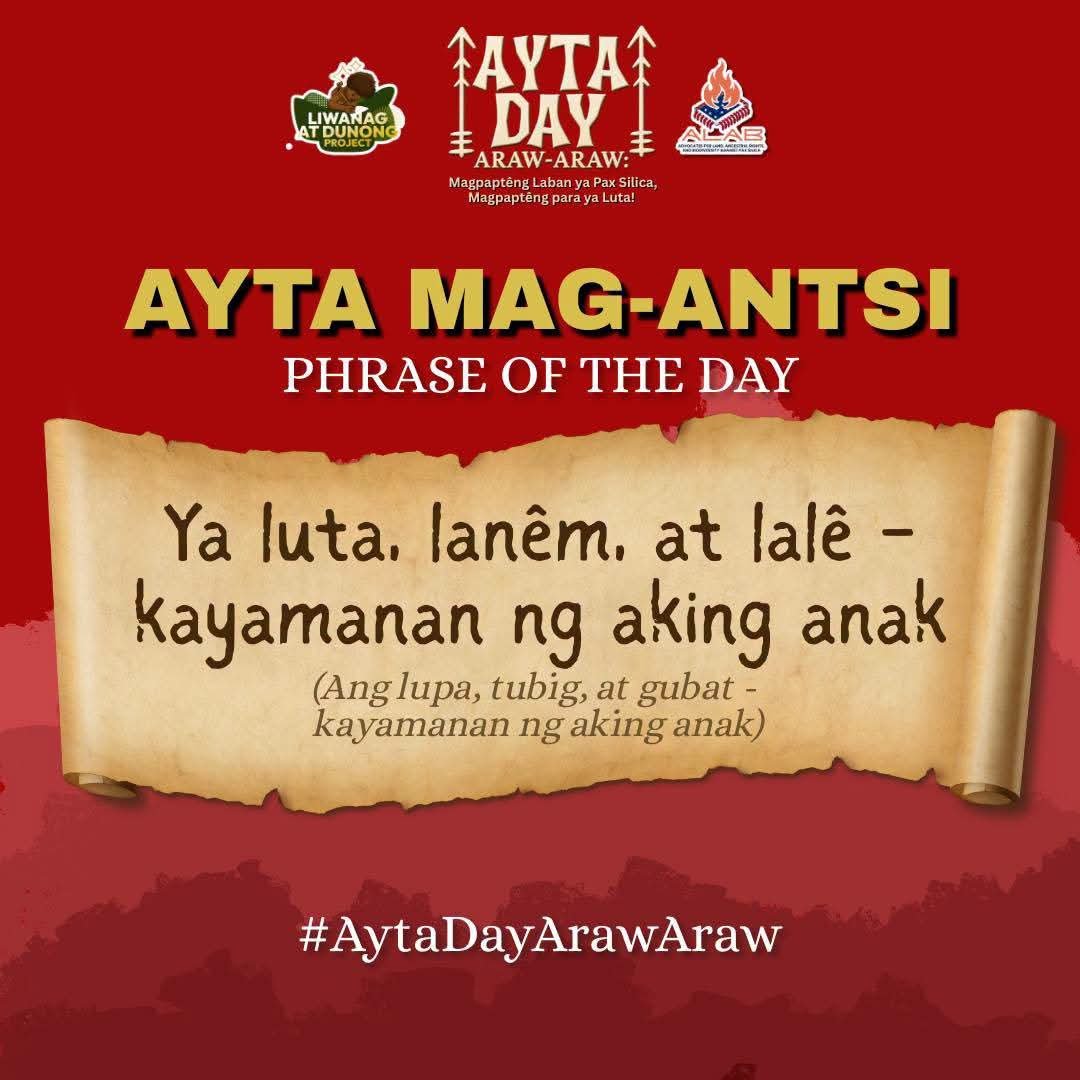 liwanagatdunong's tweet photo. "Ya luta, lanêm, at lalê - kayamanan ng aking anak"

#AytaDayArawAraw
#StandWithTheAyta

---

𝐁𝐞 𝐢𝐧 𝐬𝐨𝐥𝐢𝐝𝐚𝐫𝐢𝐭𝐲 𝐰𝐢𝐭𝐡 𝐨𝐮𝐫 𝐮𝐩𝐜𝐨𝐦𝐢𝐧𝐠 𝐀𝐲𝐭𝐚 𝐃𝐚𝐲! 𝐒𝐮𝐩𝐩𝐨𝐫𝐭 𝐡𝐞𝐫𝐞: https://t.co/JXdKtwMan8 https://t.co/2ILMrORWh4