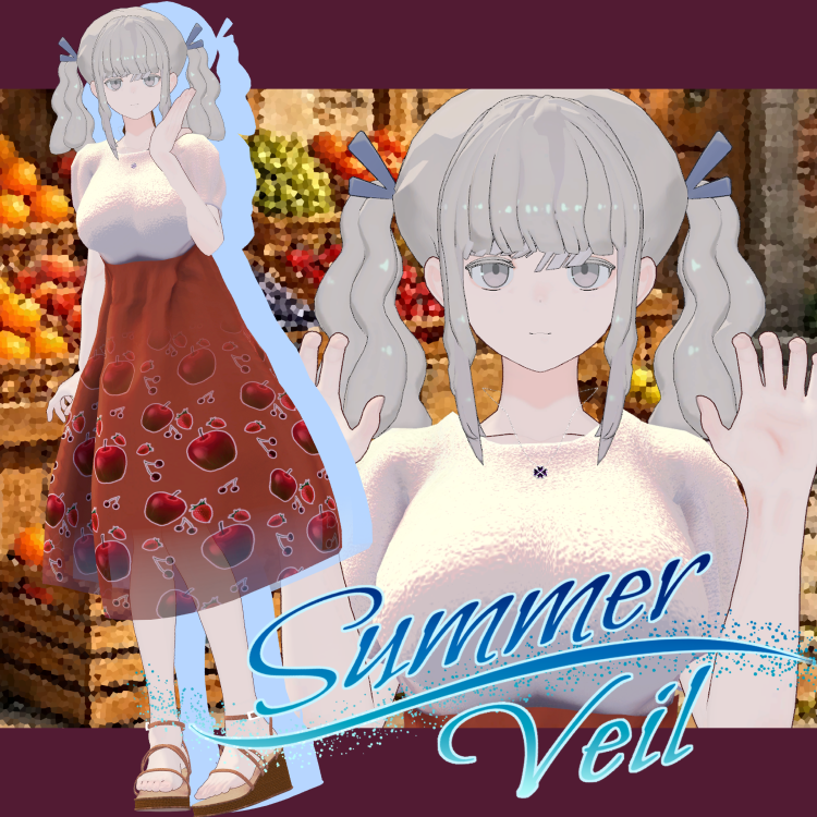 modatelier17's tweet photo. ✨🌻 発 売 開 始 🌻✨

VRChat向け新作衣装
『Summer Veil』

🎁【ヘルベチカ】対応版を販売開始致します！🛒✨
https://t.co/nibvFfdRwe

✨今なら期間限定で【発売記念セール】実施中！
単品（全カラバリセット）：1,600円⇒1,300円
一色（カラバリ一色）：1,000円⇒800円
8月30日(日)まで

#modatelier ＃ヘルベチカちゃん
