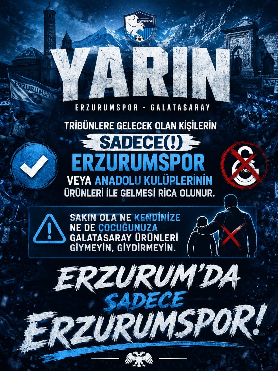 ErzurumsporH's tweet photo. Deplasman tribünü harici gelecek olan herkese duyurulur! 
#Erzurumspor #Erzurum https://t.co/kettpbeuz2