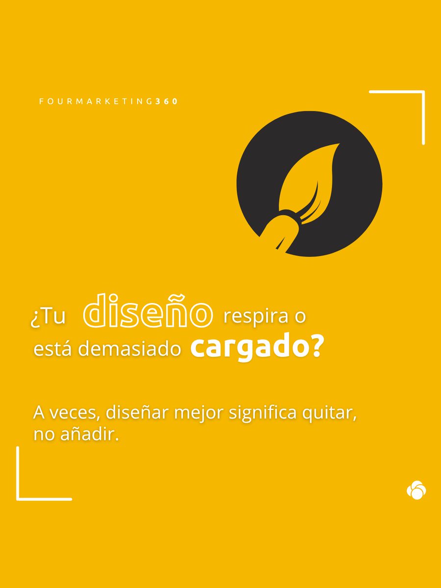 4Marketing360's tweet photo. 🎨 Más texto. Más colores. Más iconos. Más elementos... Y al final, ¿dónde miramos?

El espacio en blanco también forma parte del diseño. Ayuda a separar contenidos, mejorar la lectura, crear jerarquías y dirigir la mirada hacia aquello que realmente queremos destacar. https://t.co/6WQPwBN114