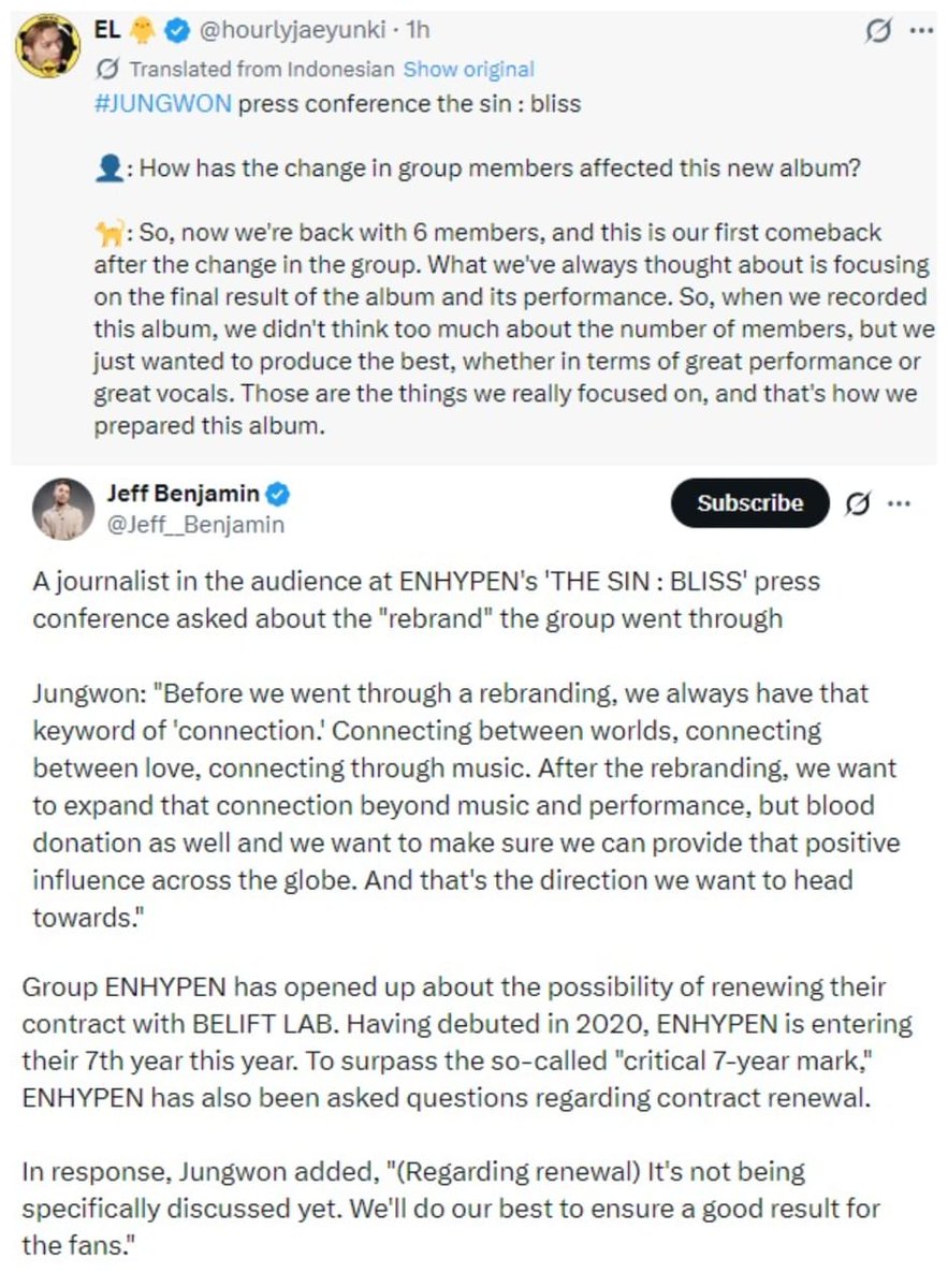 meowoning's tweet photo. Even if we praise Jungwon every single day, I honestly still don't think it is enough.

Think about it: he stepped up as the leader of a Kpop group when he was only 16 years old. Now, after 6 years of carrying that immense responsibility, he is still so young. If he weren't an idol right now, he would just be wrapping up normal high school then navigating his university years.

Instead, he's out here fielding complex, interview questions with a level of thoughtfulness, composure and eloquence that adults years older than him struggle to achieve. The way he articulates his thoughts, shows deep maturity and protects his team with his words is nothing short of remarkable.

Call me biased, but his exceptional mind and leadership deserve even louder recognition. No amount of praise will ever be enough for the leader that Jungwon is.