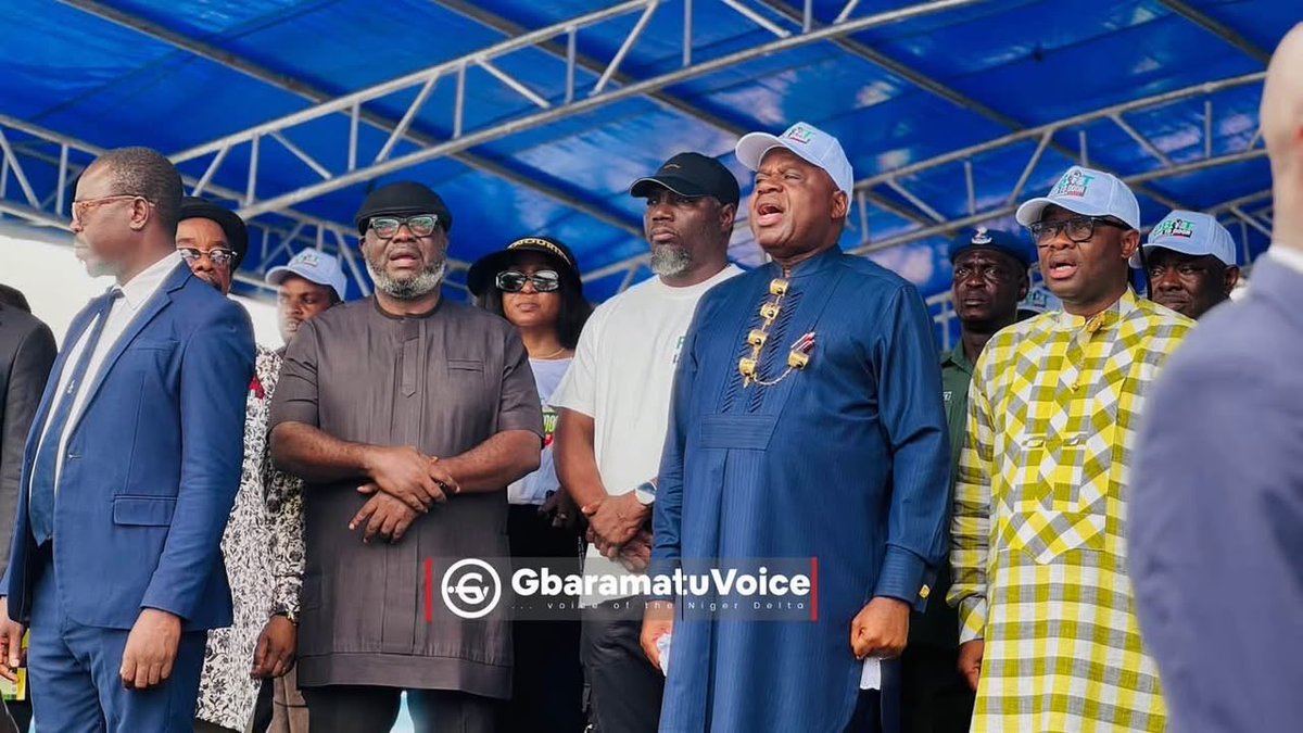 mummyIva's tweet photo. TINUBU 2027: GOVERNOR DIRI, DEPUTY, PONDI, ATTEND PBAT DOOR-TO-DOOR CAMPAIGN FLAG-OFF IN BAYELSA

Bayelsa State Governor, Senator Douye Diri, his deputy, Dr. Peter Akpe, the member representing Burutu Federal Constituency in the House of Representatives, Rt. Hon. Julius Pondi, https://t.co/nGcFCkaS1D
