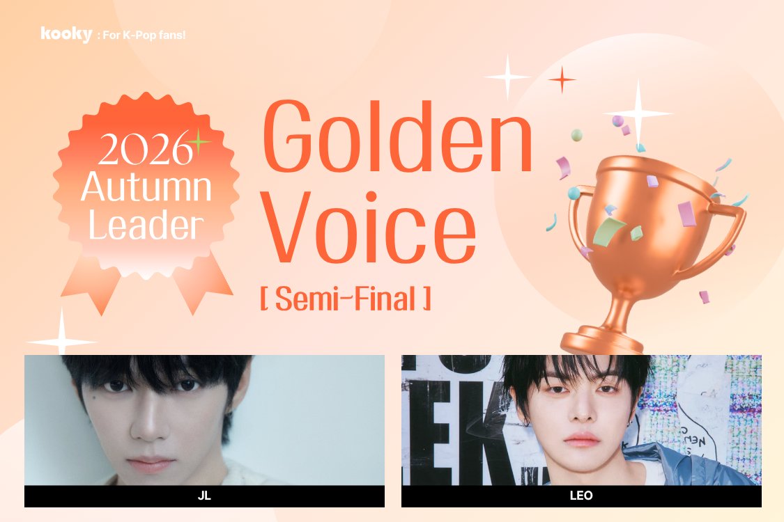 kooky__official's tweet photo. [Semi] 2026 Autumn Golden Voice 🎤 #1
🔗https://t.co/xdJHIsEQUa
📅 Aug 27, 11A.M.(KST)

🎯 Top 1 -> Go to Final
🎁 2026 Autumn Golden Voice
🚊 Hapjeong Subway ads

#AHOF #JL #아홉 #제이엘
#ALD1 #LEO #알파드라이브원 #리오

⬆️⬆️ Check the vote page for more details!

#2026Autumn_GoldenVoice #2026KookyAutumnLeader #KookyAwards