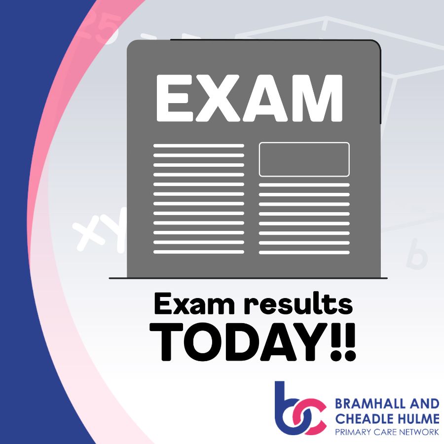 BandCHPCN's tweet photo. It's GCSE results day, and this is a nerve-racking time for many young people in Stockport. 

The pressure to do well in exams can affect you mentally and physically. It can cause stress and anxiety. 

Healthy Stockport has some great tips https://t.co/WMuiuVmDbc https://t.co/Q2bzUjKpSg