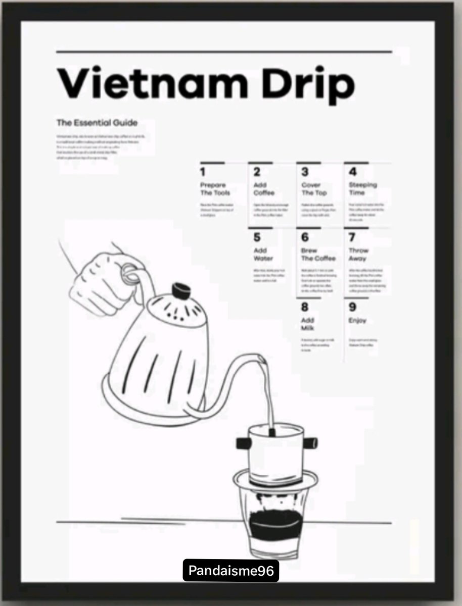 Pandaisme96's tweet photo. Vietnam drip

Salah satu teknik penyeduhan kopi manual brew berasal dari vietnam. Metode ini menggunakan alat bernama Vdrip atau "phin" Dalam bahasa vietnam. Ciri khas dari hasil seduhan teknik ini teksturnya yang pekat dengan rasa kopi yang strong. https://t.co/5Tzrcp9NPj