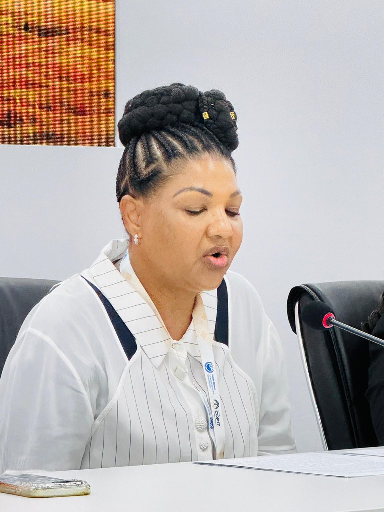 BerniceSwarts1's tweet photo. Deputy Minister Swarts delivered the opening remarks at the Restoring Landscapes in South Africa (ReLiSA) high-level side event held on the margins of UNCCD COP17.

#ReLISA #UNCCD #COP17 #RestoringLand https://t.co/9waIdKMtJ5