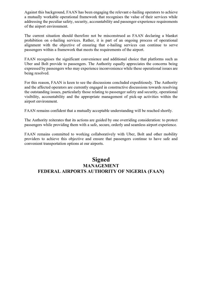 FAAN_Official's tweet photo. FAAN: PASSENGER SAFETY AND SEAMLESS AIRPORT MOBILITY  REMAIN OUR PRIORITY https://t.co/dPIREam6Rd