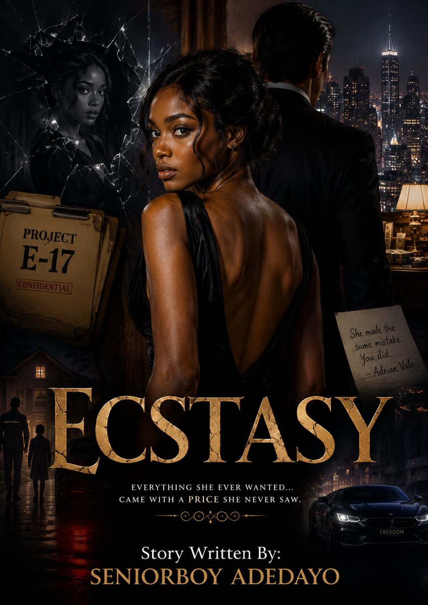 seniorboyade's tweet photo. ECSTASY IS COMING SOON!

The Thriller Is Out Now Already.

Amara thought she had finally found happiness. After years of struggling, she suddenly received a job offer that paid more money than she had ever imagined. Her employer, Adrian Vale, was wealthy, charming and generous.
He gave her everything. A new apartment...Read more on Storipod.

Available on Storipod only.

➝ Storipod: https://t.co/rekkFUm8xV

#ECSTASY #ET #COMINGSOON