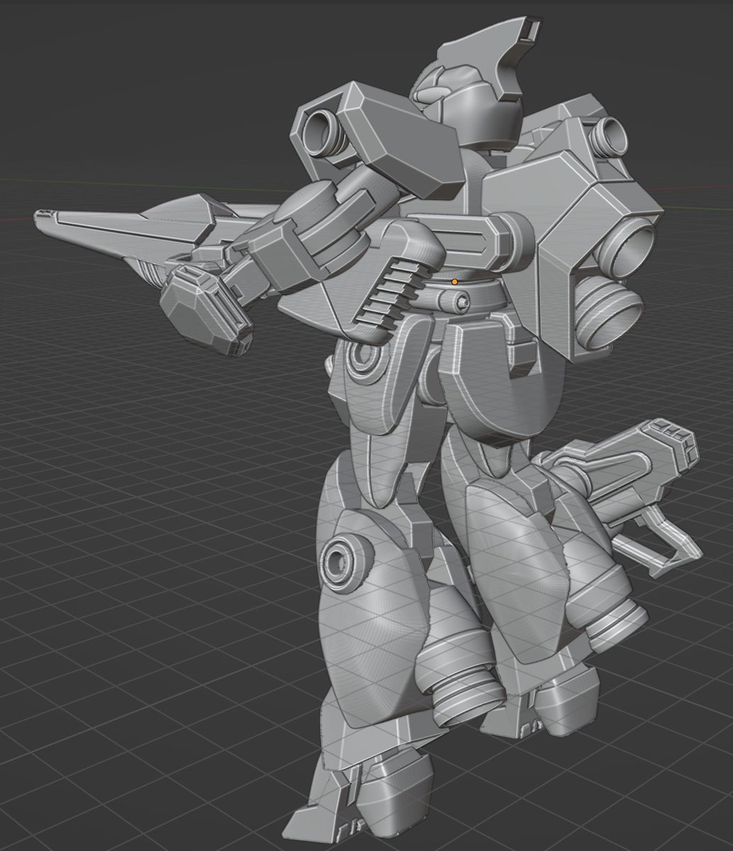 7UEvJIqpYG12798's tweet photo. #ガンダム #モビルスーツ #blender #３DCG
UC１６０年代の劣化技術量産機の続き
技術水準を維持している月の小規模勢力の主力量産機
ジャベリン相当のスペックだが装備してるのはヴェスバーな機体 https://t.co/Mpyat5jLUk
